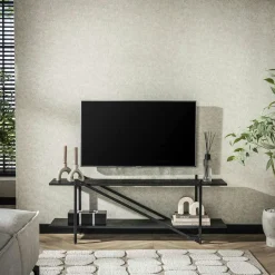 Banc tv moderne 2 niveaux 140 cm RALF