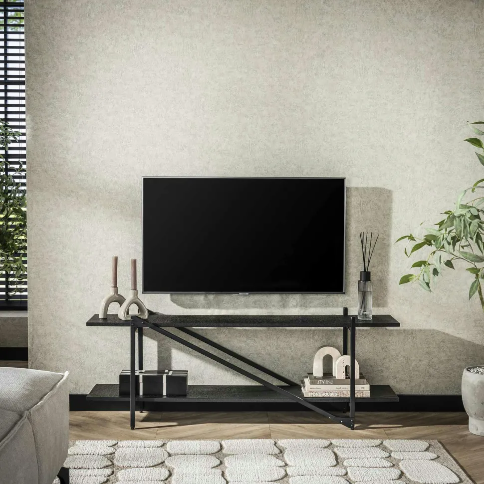 Banc tv moderne 2 niveaux 220 cm RALF
