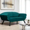 Banquette-lit bleu canard - format compact LUCCA