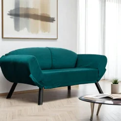 Banquette-lit noire - format compact LUCCA