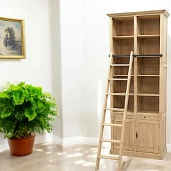 Bibliothèque échelle exotique hévéa 100x240cm TRADITION