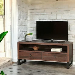 Bibliothèque Etagère bois brun recyclé SAMOA