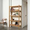 Bibliothèque moderne en chêne clair, 5 plateaux DERBY