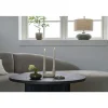 Bougeoir design en U pour 2 bougies - finition céramique mate beige