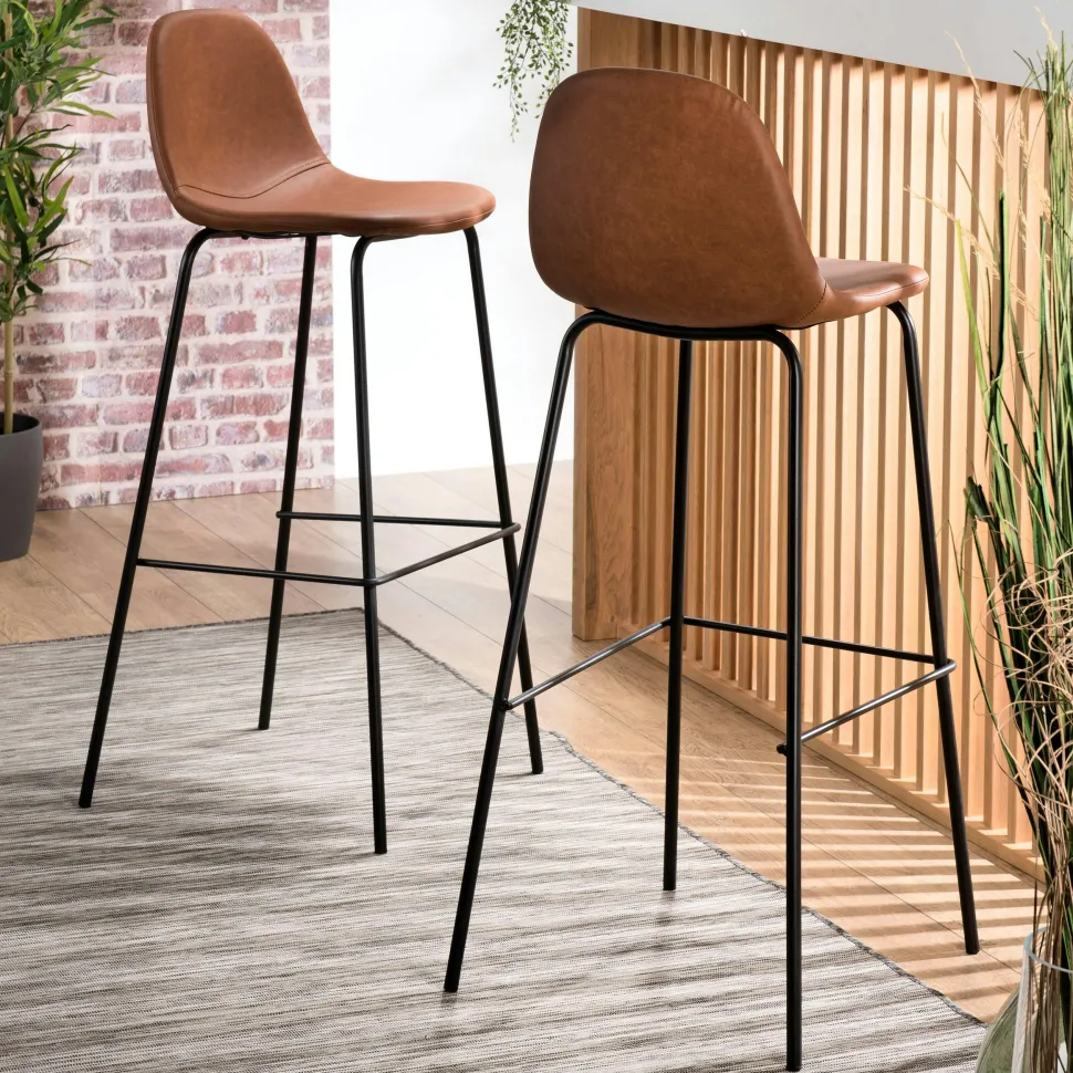 Bout de canapé en bois acacia – pied conique (lot de 2) MELBOURNE