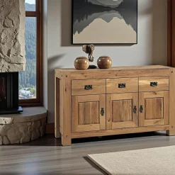 Buffet 3 portes chêne massif 150cm FJORD