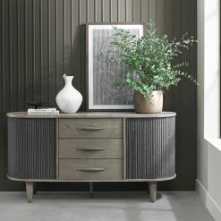 Buffet 2 portes en bois avec accordéon HOUSTON