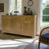 Buffet 3 portes exotique hévéa 150cm HELENA