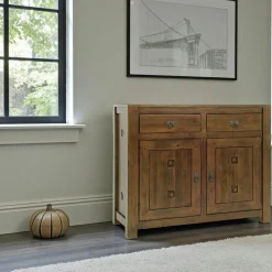 Buffet 2 portes hévéa 110x45x90cm TESSA