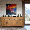 Buffet bahut chêne 4 portes 193cm FJORD