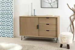 Buffet bas bois pieds épingle style rétro