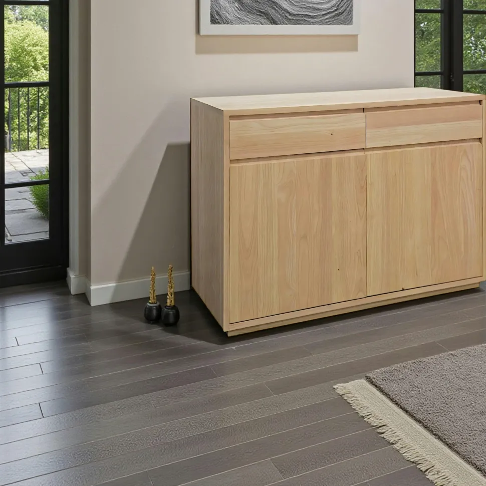 Buffet bas Hévéa 2 portes, 2 tiroirs 106x45x81cm BALTIC