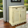 Buffet bas Hévéa 2 portes, 2 tiroirs 94x46x98cm TRADITION
