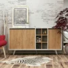 Buffet blanc moderne avec niches décoratives MARFA