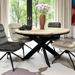 Buffet bois massif 3 portes - frise décorative ROSETO