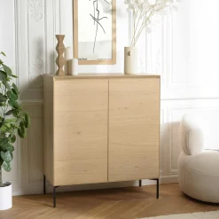 Buffet contemporain 2 portes bois couleur naturelle MAYENCE