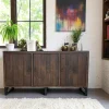 Buffet en bois brun recyclé 3 portes SAMOA