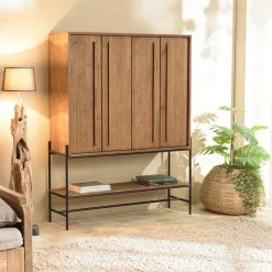Buffet haut en teck massif recyclé 124 cm SWING