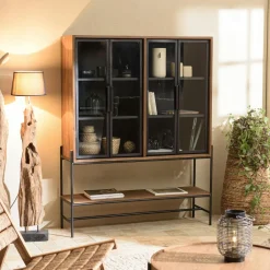 Buffet haut en teck massif recyclé 124 cm SWING
