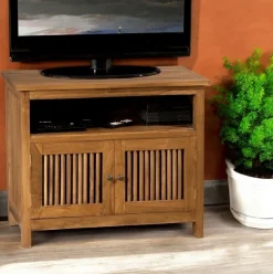 Buffet Hévéa 3 portes, 1 tiroir, 140x45x85cm HELENA