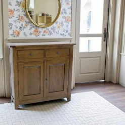 Buffet Hévéa 2 portes, 2 tiroirs 95x32x90cm TRADITION