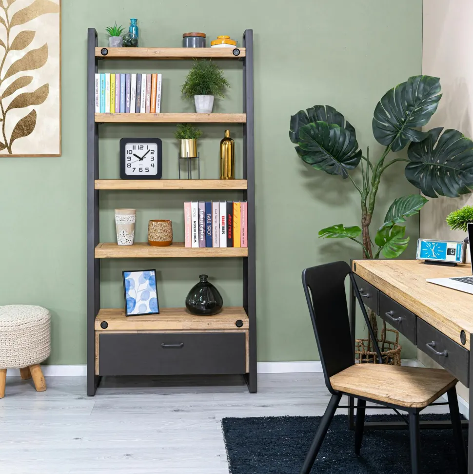 Buffet industriel bois métal boulons BROOKLYN