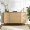 Buffet moderne 4 portes bois couleur naturelle MAYENCE