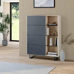 Buffet moderne en chêne blanc 200 cm ZONZA