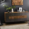 Buffet moderne teck recyclé façade métal PANAMA