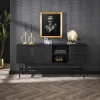 Buffet noir en bois de manguier LUCKNOW