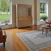 Buffet vaisselier vitré bois moderne ATTAN 150cm