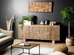 Bureau 8 tiroirs hévéa 160cm TRADITION