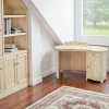 Bureau colonial vague hévéa massif 130cm TRADITION