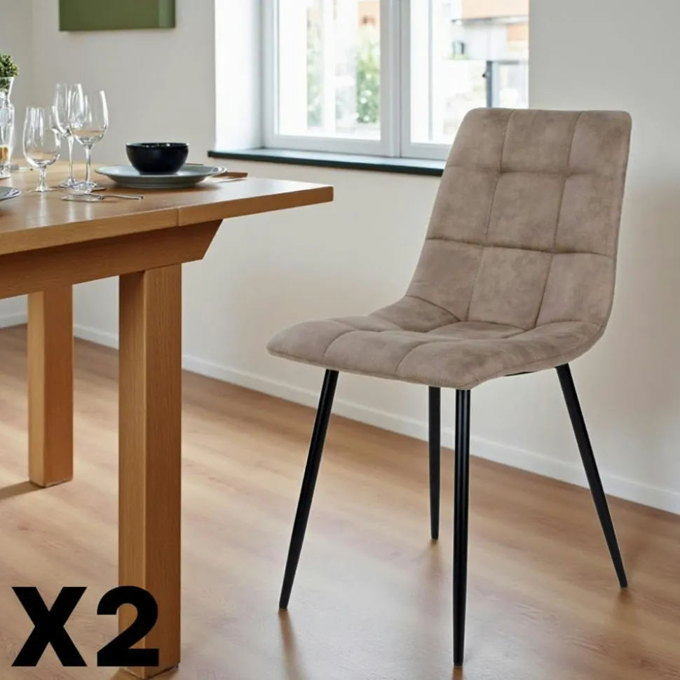 Bureau double avec rangement central - plateau effet pin MARFA