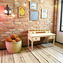 Bureau Hévéa 4 tiroirs, 7 niches 150x70x75cm TRADITION