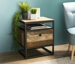 Bureau industriel teck recyclé SWING