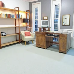 Bureau multimedia hévéa massif 160cm TRADITION