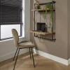 Bureau mural en bois d'acacia et métal MELBOURNE