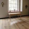 Bureau pieds galbés bois hévéa 150cm TRADITION