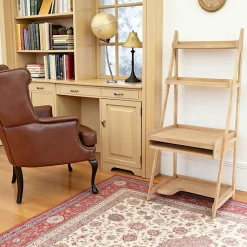 Bureau étagère bois massif hévéa 83xH190cm TRADITION