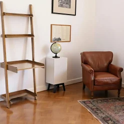 Bureau étagère bois massif hévéa 70xH190cm TRADITION