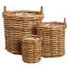 Cache-pot en rotin tressé (lot de 3)