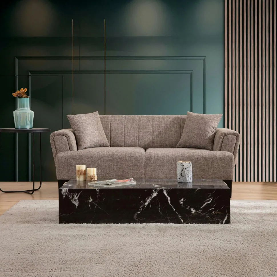 Canapé 3 places beige - lit d’appoint, style moderne LUCCA