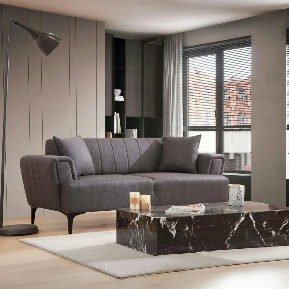 Canapé 3 places beige - lit d’appoint, style moderne LUCCA