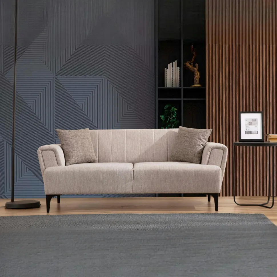 Canapé 3 places beige - lit d’appoint, style moderne LUCCA