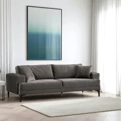 Canapé 3 places beige avec couchage d’appoint JACA