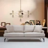 Canapé 2 places beige en tissu velours 175 cm SEATTLE