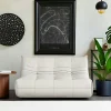 Canapé 2 places blanc en tissu plissé 145 cm ARVEN