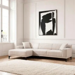 Canapé 2 places brun taupe - accoudoirs larges ORSAY