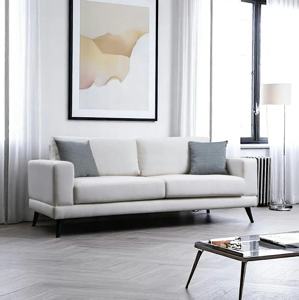 Canapé 2 places gris - style contemporain VENCE